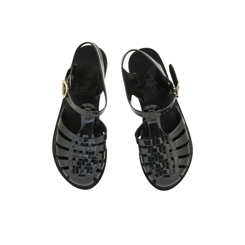 ANCIENT GREEK SANDALS Homeria Roman Sandals Women's Black-3