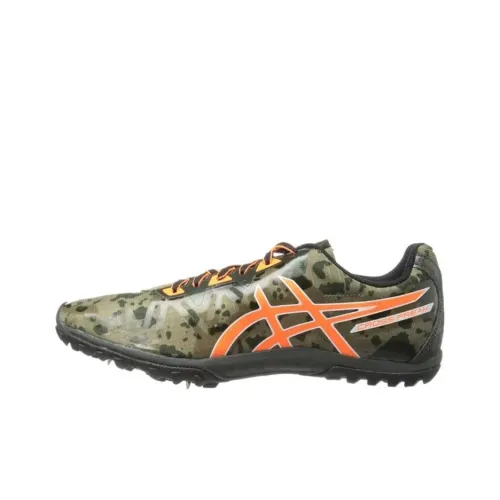 Asics Cross Freak Running Shoes Men Low-Top Brown/Dark Green/Hot Orange