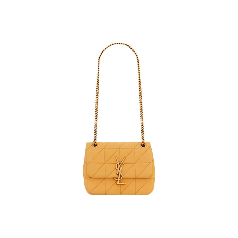 SAINT LAURENT Jamie Wool Shoulder Bag Women's Orange Yellow-0