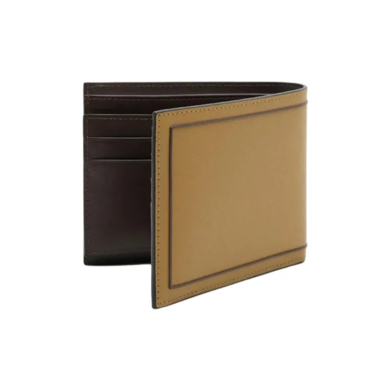 PEDRO Saffiano Leather Wallet Unisex Cognac-3