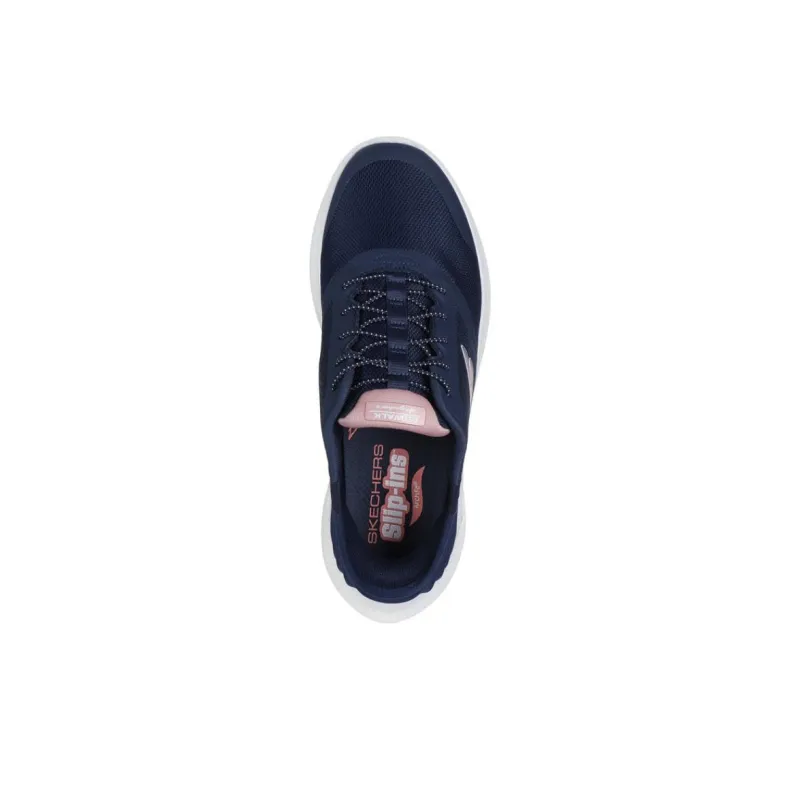 Skechers Slip Ins Slip Resistant And Abrasion Resistant Support Low Top Casual Shoes Women's Blue Pink-3