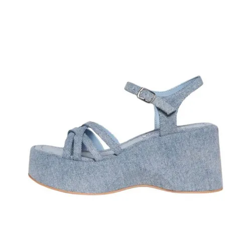 STEVE MADDEN Strap Sandals 8.1cm Women's Denim Blue