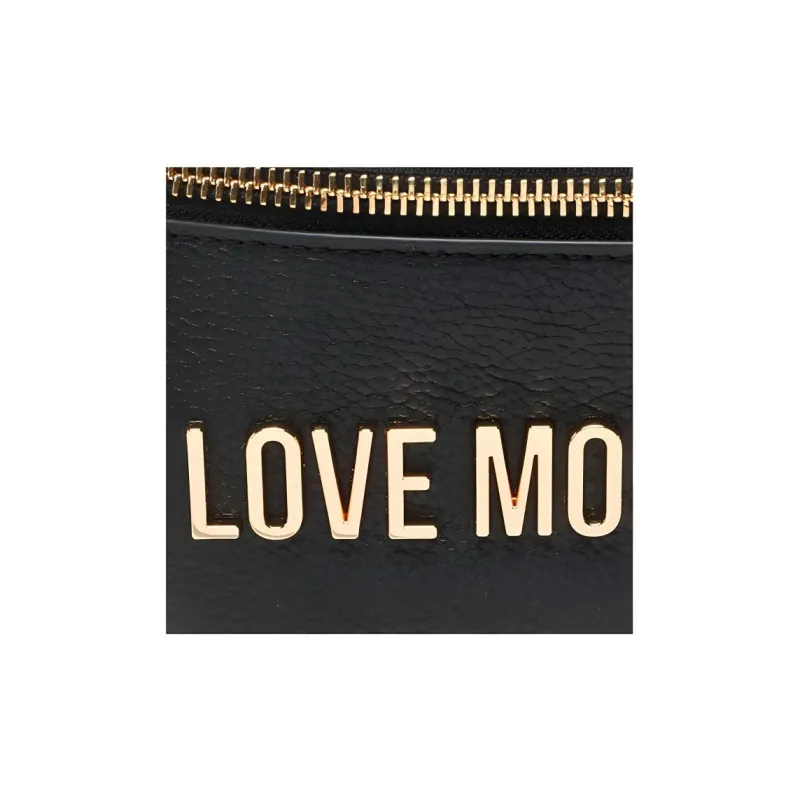 LOVE MOSCHINO Faux Leather Combo Bag Dumpling Bag Handbag Medium Size Women's Black-4