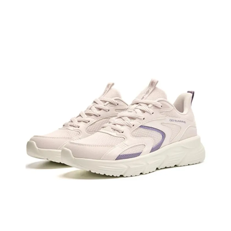 QIAODAN Cushioning Breathable Low Top Running Shoes Women's Pink Purple-2