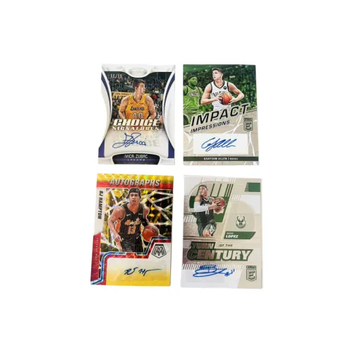 PANINI Zubac Allen Hampton Lopez Signature 4 Piece Combination Star Card Access Pass Sports Cards 4 Pcs