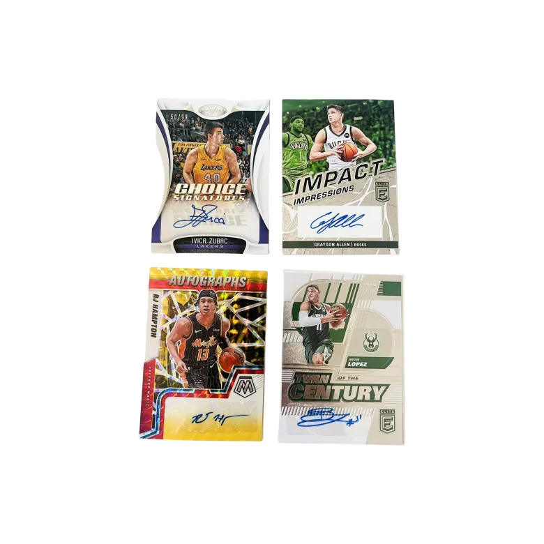 PANINI Zubac Allen Hampton Lopez Signature 4 Piece Combination Star Card Access Pass Sports Cards 4 Pcs-0