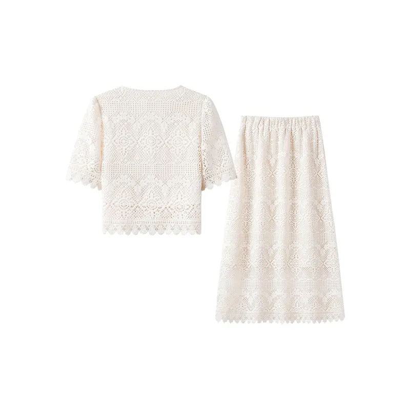 FAIRWHALE Skirt Set Women's Apricot-1