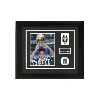 Three For Juventus Roberto Baggio Personal Autograph Framed Photo Included SA Certificate The Melancholy Prince