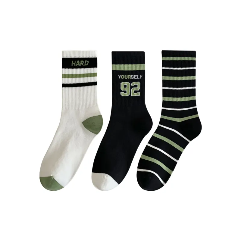 XXLLG Mid Calf Socks Men's 3 Pack-6