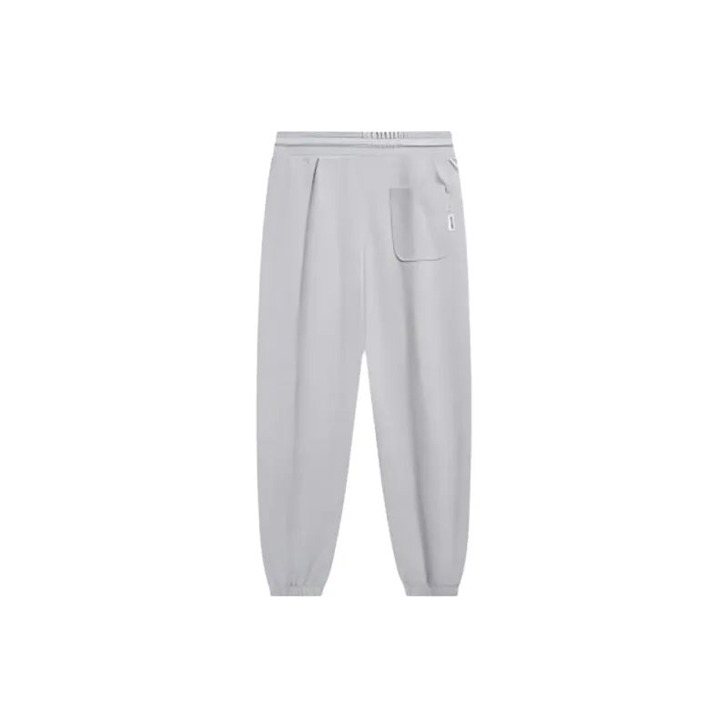 XTEP Knitted Sports Pants Unisex Light Heather Gray 24-1