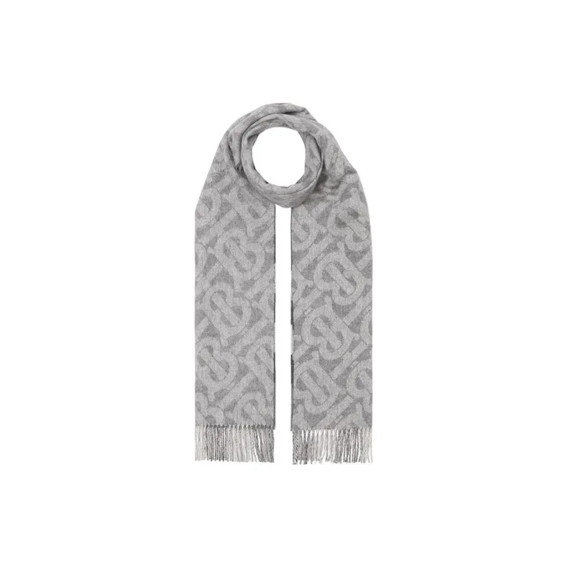 Burberry Check Pattern Fringed Scarf-0