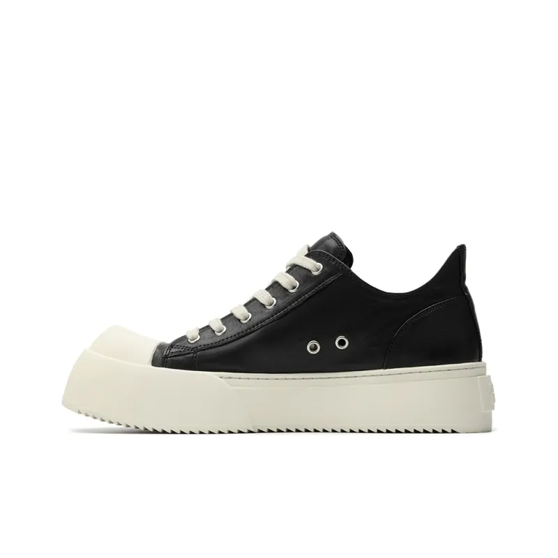 KREATE Low Top Skateboard Shoes Unisex Black-1