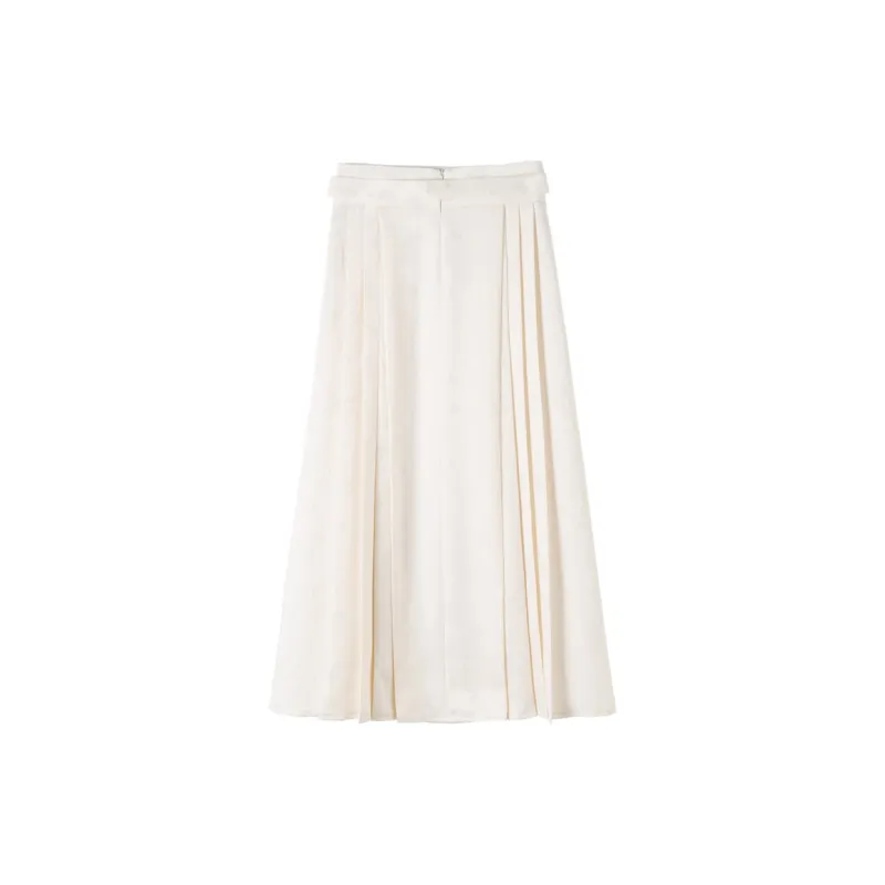 HIPPIEMISS Casual Long Skirts Women's Beige-1