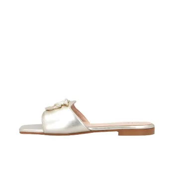 PINKO Love Birds plaque Slides Women's