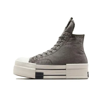 Chuck 70 Rick Owens X Drkshdw Dbl Drkstar Converse High 'Washed Canvas Pack Concrete'