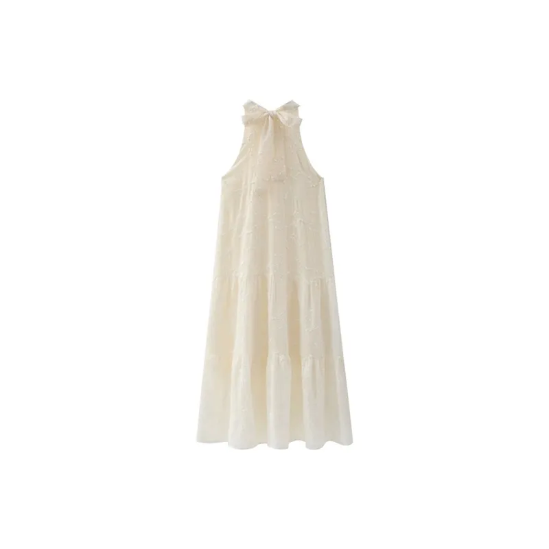 Pa33word Sleeveless Dress Style Women's Apricot Single Item-1