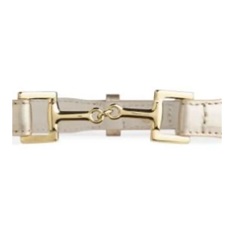 ARKET Front Adorned With Horsebit Cow Leather Leather Belts Women's Gold --2