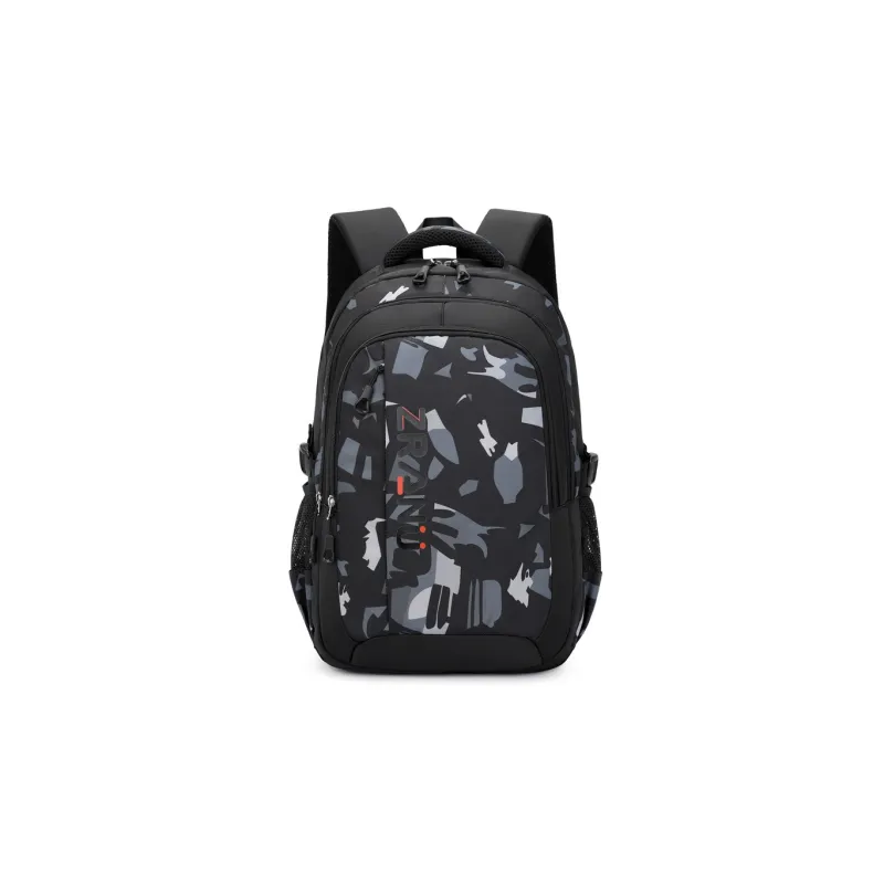 Natural Fish Oxford Backpack Regular Brown Dark Blue Gray-2