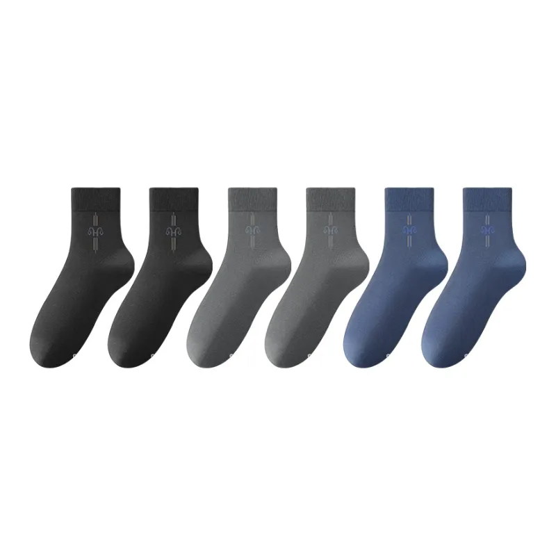 H YXIANG Crew Socks For Summer Men's 6 Pack-3