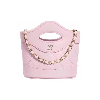 CHANEL Sheepskin French Fries Bucket Bag, Shoulder Bag, Crossbody Bag, Handbag Mini Women's Pink Purple