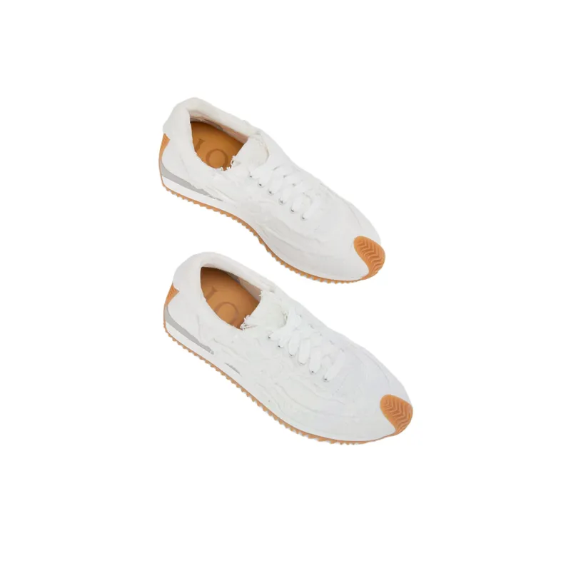 LOEWE Flow Runner Low Top Casual Shoes Women's White-4