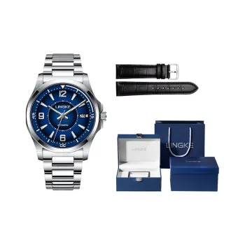 LINGKE Mechanical Movement Watch Men's Watches Blue Dial