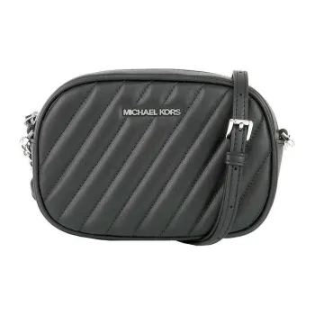 MICHAEL KORS Rose Leather Camera Bags Crossbody Bags Small Size Women's Black