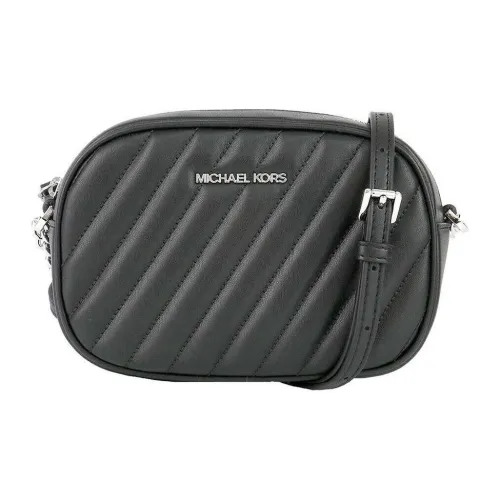MICHAEL KORS Rose Leather Camera Bags Crossbody Bags Small Size Women's Black