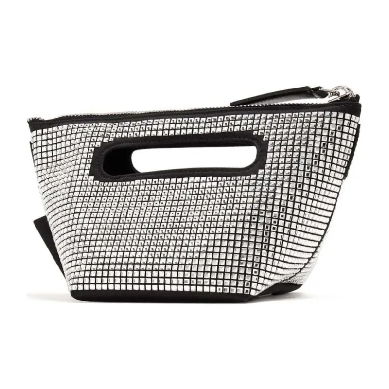 The Attico Crystal Shoulder Bag, Crossbody Bag, Handbag Women's Black-1