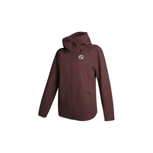 Qinkung Windbreaker Jackets Men Ginger Maroon