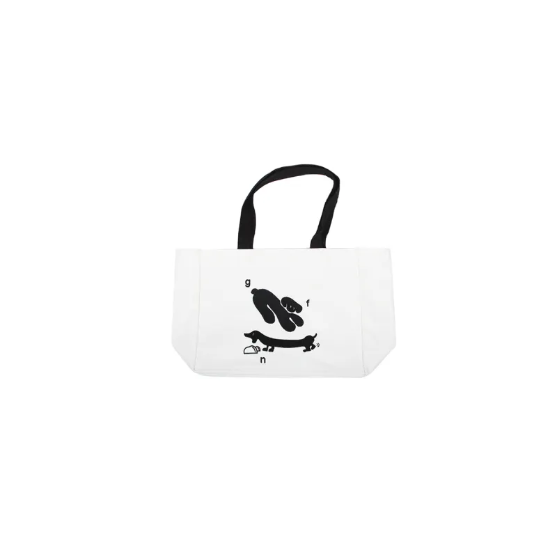 GOOD FOR NOTHING Canvas Bag, Handbag, Shoulder Bag Large Size Women's Ecru-0