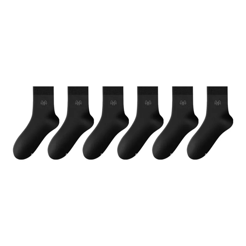 H YXIANG Mid Calf Socks Men's 6 Pack-6