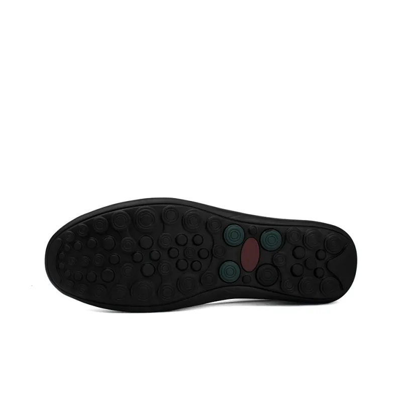 Abango Gommino Loafers Unisex White/Black-3