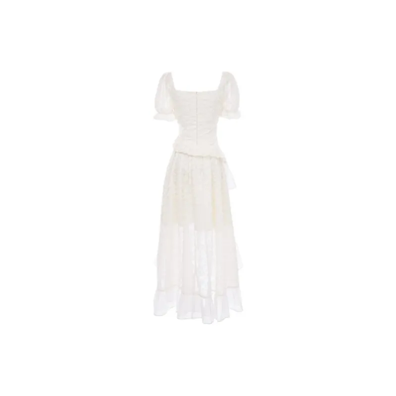Pa33word Short Sleeved Dress Style Women's Apricot Single Item-1