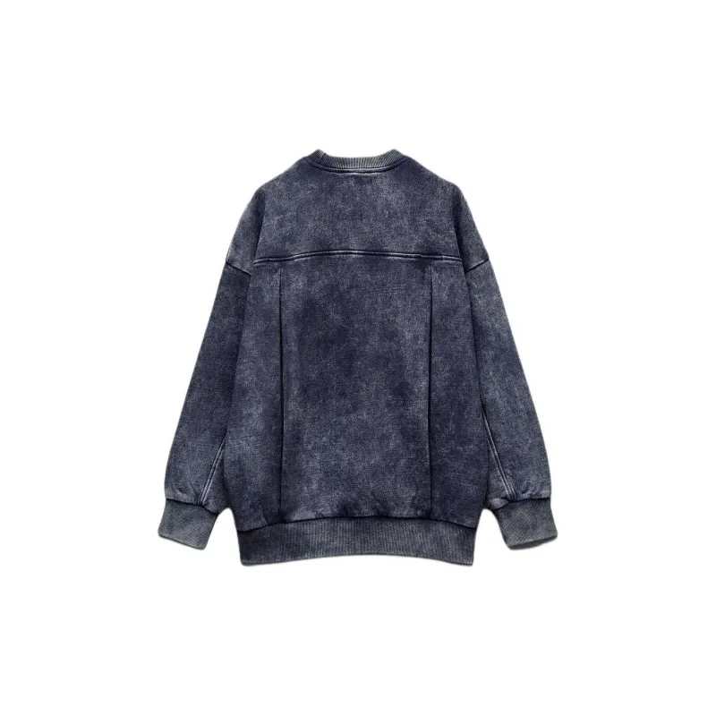 ZARA Sweatshirt Women's Blue/Indigo-1