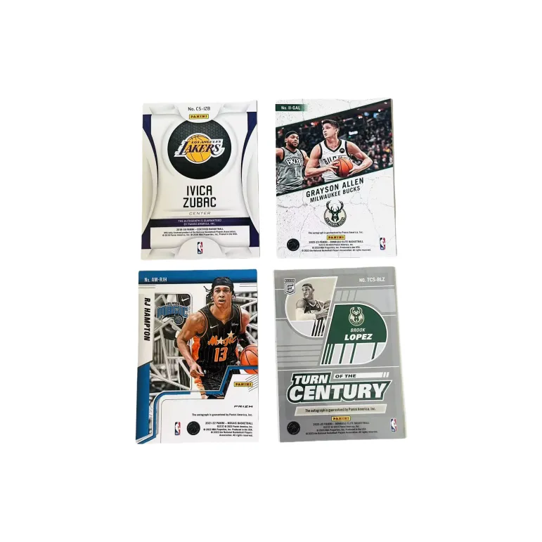 PANINI Zubac Allen Hampton Lopez Signature 4 Piece Combination Star Card Access Pass Sports Cards 4 Pcs-1
