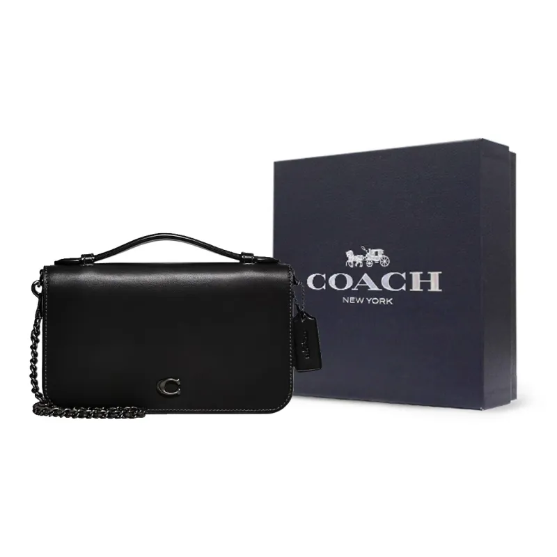 COACH Bea Cow Leather Handbag, Shoulder Bag, Crossbody Bag Small Size Women's Black-8