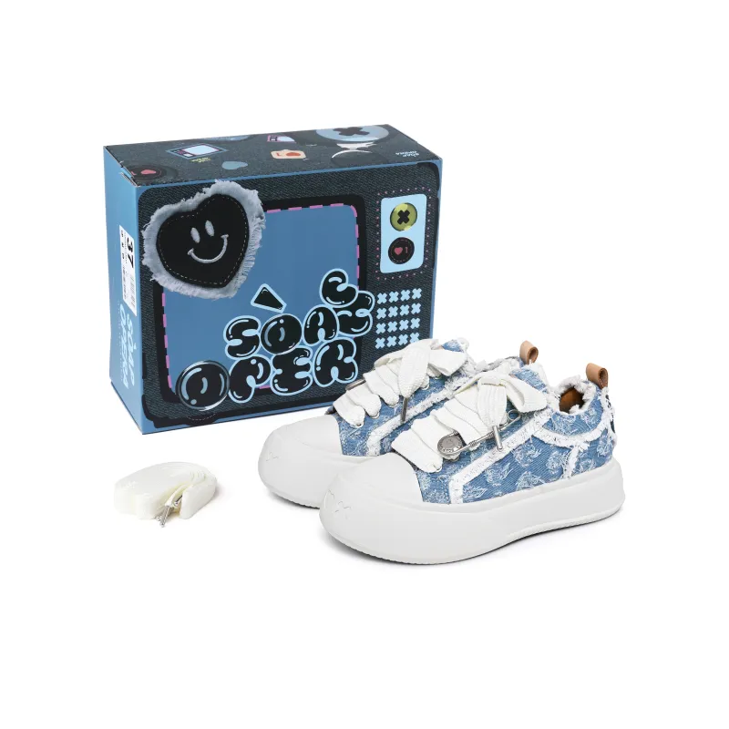 SOAP OPERA Collaboration Transcendence Canvas Shoes Unisex Low Top Gray-4