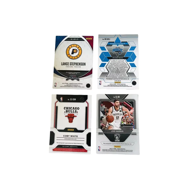 PANINI Stephenson, Carter, White, Harris Signature 4 Piece Combination Player Card, Card Access Pass Sports Cards 4 Pcs-1