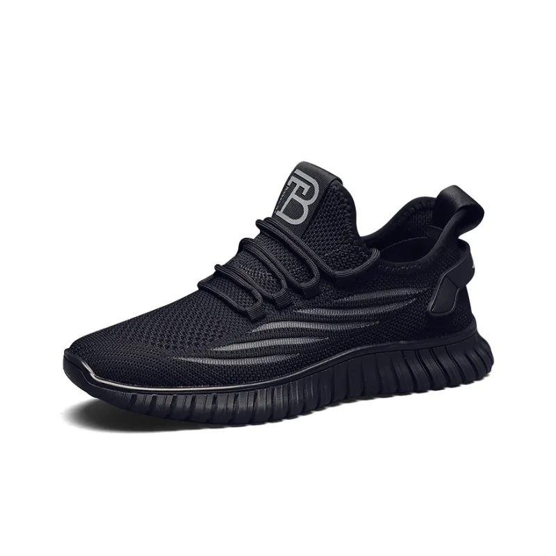 Bansley Breathable Lightweight Low Top Running Shoes Men's Black-0