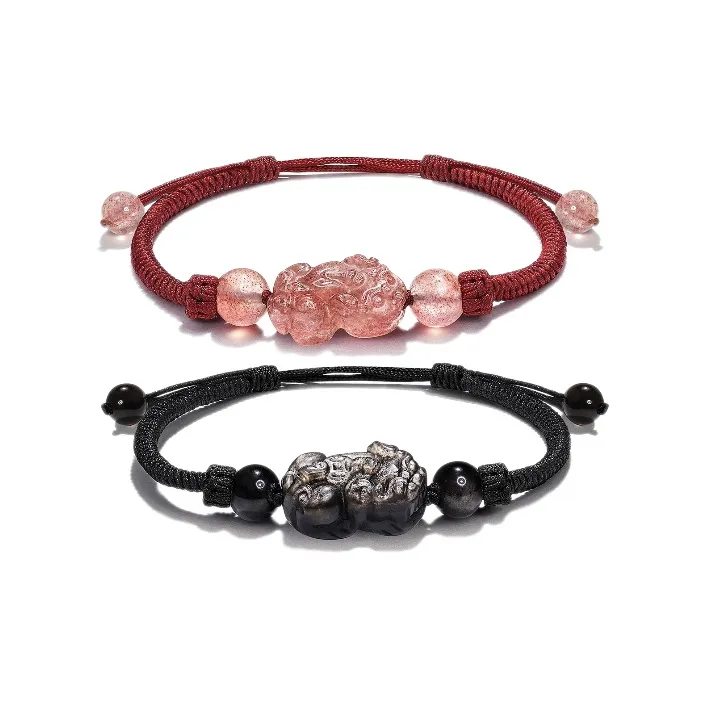 LuluCanaan Obsidian Bracelets Unisex-0