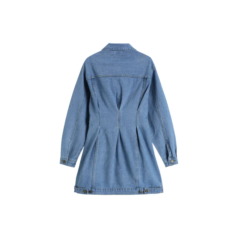 ETSE Long Sleeved Dresses Women's Blue-1