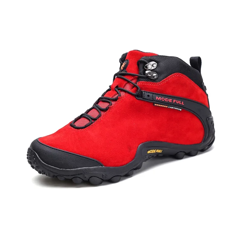 MODE FULL Cushioning Anti Slip Wear Resistant Water Resistant Supportive Impact Resistant High Top Hiking Shoes Men's-4