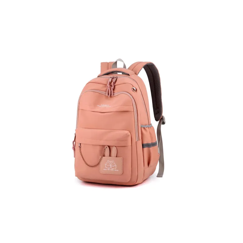Natural Fish Nylon Backpack Regular Pink Black Orange Purple-3