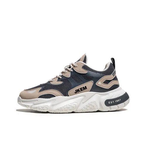 JKEM Cushioned Wear Resistant Slip Resistant Low Top Chunky Sneakers Men's