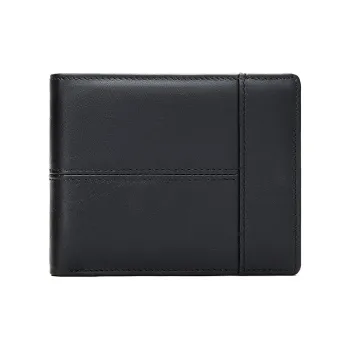 GKY Multiple Card Slots Men's Coin Purse Black Coffee Oil Brown Genuine Leather Wallet Men's