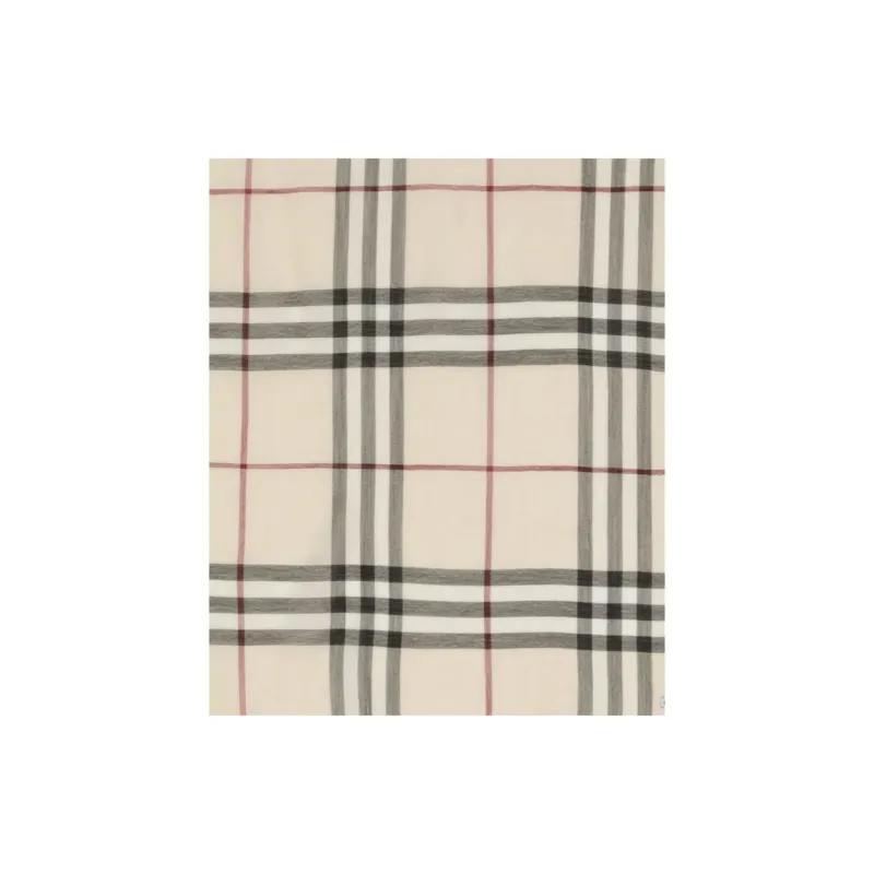 Burberry Checked Frayed Edge Scarf-2
