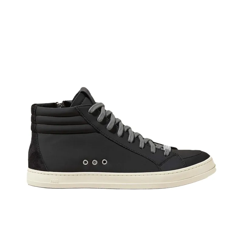 P448 Mid-Top Skateboard Shoes Unisex Black-1