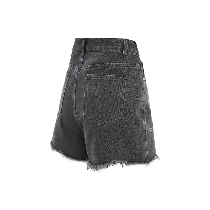 Silly SS24 Denim Shorts Women's Black-1