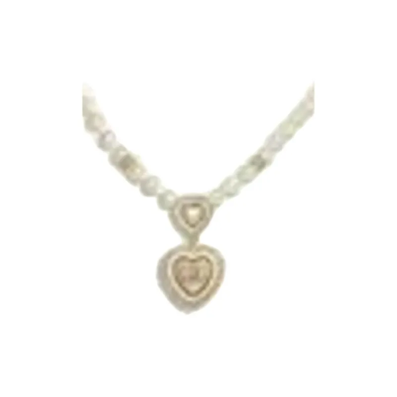 CHANEL Metal Resin Glass Pearl Crystal Necklaces Unisex Gold-0